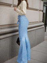 High Waisted Flared Jeans -2025 Women's Flared Jeans Elastic Wide Leg Jeans, High Waisted Design, Showcasing Perfect Curves. High Quality Fabrics Are Soft, Breathable, And Elastic, Making Them The Bes