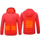 Winter Heated Jacket USB Electric Cotton Coat Zip-up Heater Thermal Clothing Heating Vest For Men