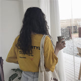 Korean Style Top Ins Yellow T-Shirt Female Student Summer Girlfriend Outfit