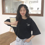 Korean Style Top Ins Yellow T-Shirt Female Student Summer Girlfriend Outfit