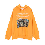 Four Seasons All-Match European And American Style Printed Hooded Sweater Mens Letter Design Sweater Couple Outfit