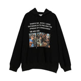 Four Seasons All-Match European And American Style Printed Hooded Sweater Mens Letter Design Sweater Couple Outfit