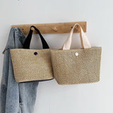 straw woven beach bag