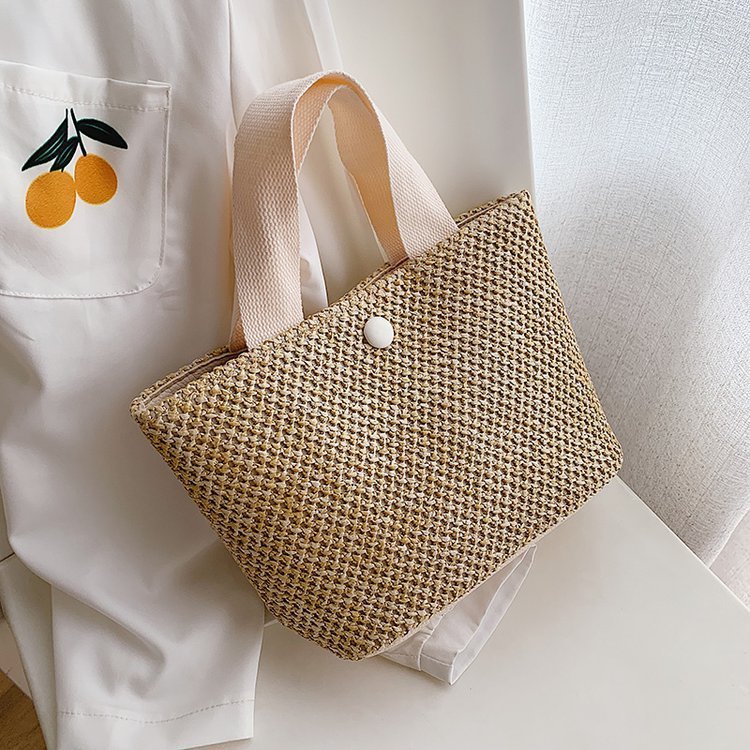 straw woven beach bag