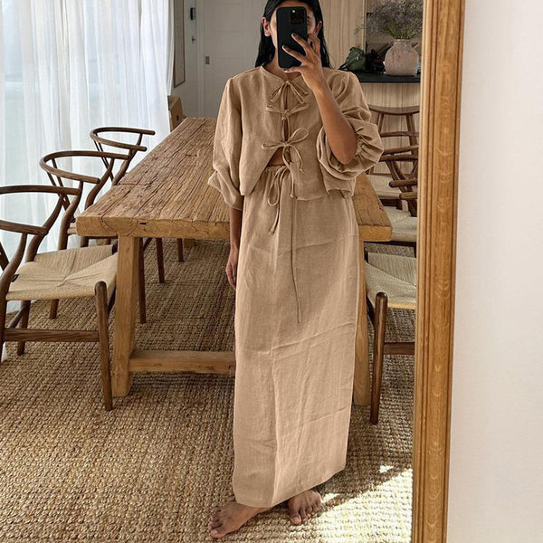 Shirt Outfit Summer Women's Skirt