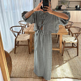 Shirt Outfit Summer Women's Skirt