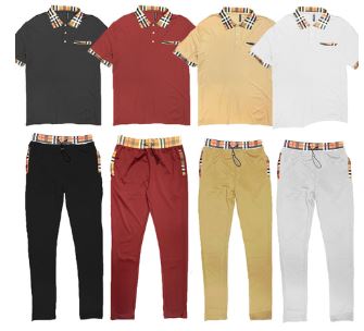 Checkered Polo and Pant Set
