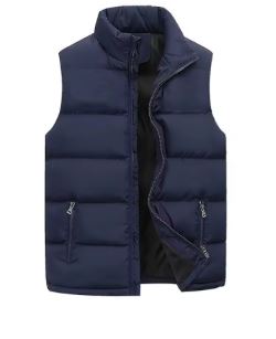 Mens Vest Jacket Warm Sleeveless Jackets Winter Waterproof Zipper Coat Autumn Stand-up Collar Casual Waistcoat Brand Clothing