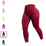 Women Waist Gym Yoga Pants High Waist Peach Buttocks Solid Color Tight Fitting Sports Leggings Yoga Exercise Pants