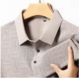 Men's New Printed Business Casual Short sleeved POLO Shirt Fashion Short sleeved Comfortable and Breathable Top