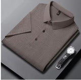 Men's New Printed Business Casual Short sleeved POLO Shirt Fashion Short sleeved Comfortable and Breathable Top