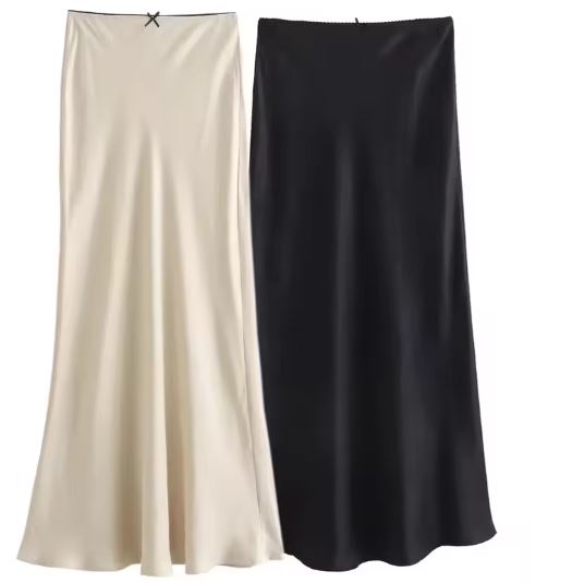 Vintage Chic Female High Waist H Line Long Skirts