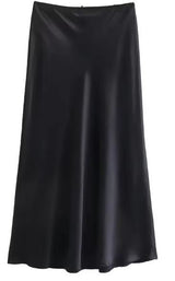 Vintage Chic Female High Waist H Line Long Skirts