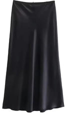Vintage Chic Female High Waist H Line Long Skirts