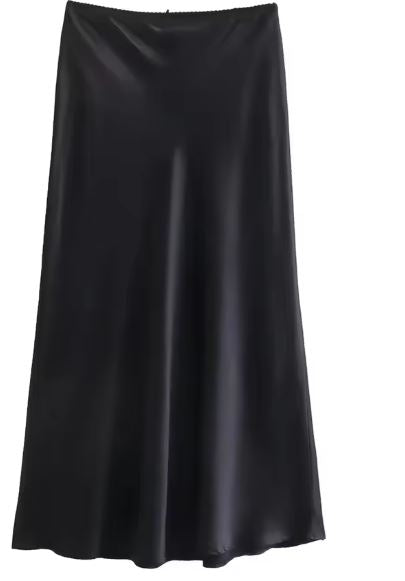 Vintage Chic Female High Waist H Line Long Skirts
