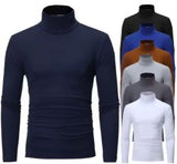 Thermal Underwear Tops Men Winter Clothes Thermal Shirt Autumn Men's Winter Tights High Neck Thin Slim Fit Long Sleeve T-shirt