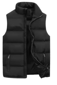 Mens Vest Jacket Warm Sleeveless Jackets Winter Waterproof Zipper Coat Autumn Stand-up Collar Casual Waistcoat Brand Clothing