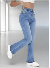 New women's hot jeans slimming European and American style casual versatile high waist washed Denim trousers for women