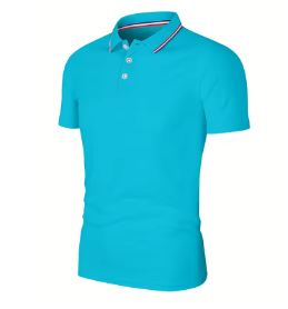 2025 Hot Sale Men's Summer Casual Breathable Comfortable Polo Shirt Men's Solid Color High Quality Short Sleeve T-Shirt