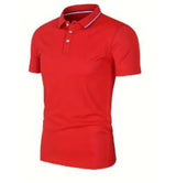 2025 Hot Sale Men's Summer Casual Breathable Comfortable Polo Shirt Men's Solid Color High Quality Short Sleeve T-Shirt