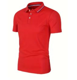2025 Hot Sale Men's Summer Casual Breathable Comfortable Polo Shirt Men's Solid Color High Quality Short Sleeve T-Shirt