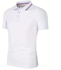 2025 Hot Sale Men's Summer Casual Breathable Comfortable Polo Shirt Men's Solid Color High Quality Short Sleeve T-Shirt