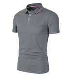 2025 Hot Sale Men's Summer Casual Breathable Comfortable Polo Shirt Men's Solid Color High Quality Short Sleeve T-Shirt