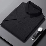 Men's New Printed Business Casual Short sleeved POLO Shirt Fashion Short sleeved Comfortable and Breathable Top