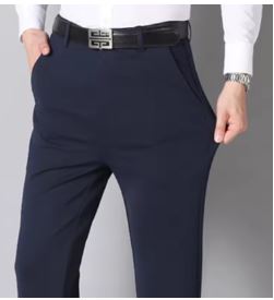 Men's Summer Thin Fashion Business Casual Suit Pants Long Pants Men's Elastic Straight Sleeve Formal Pants