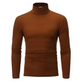 Thermal Underwear Tops Men Winter Clothes Thermal Shirt Autumn Men's Winter Tights High Neck Thin Slim Fit Long Sleeve T-shirt