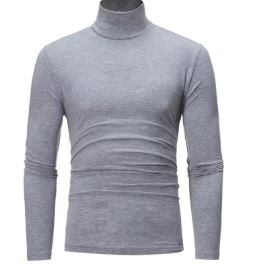 Thermal Underwear Tops Men Winter Clothes Thermal Shirt Autumn Men's Winter Tights High Neck Thin Slim Fit Long Sleeve T-shirt